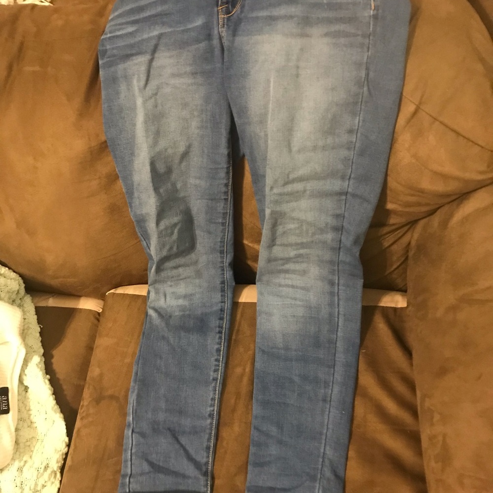 Light Blue Distressed Skinny Jeans